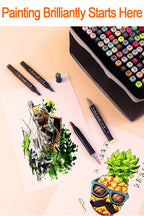12-168 Colors Markers Set Double Headed Marker Pen Student Animation for Bookmark Manga Drawing Painting School Art Supplies