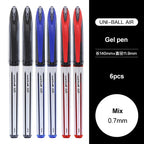3/6pcs Japan Uniball Gel Pen AIR Straight Liquid Signature Pen UBA-188 Black Technology 0.5/0.7mm Free Writing School Supplies