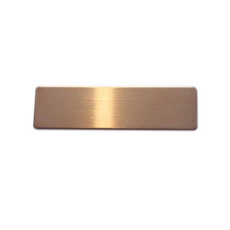 10pcs Brushed gold plate Laser Engraving Metal Name Badge Gold Silver Color Mirror Brushed Stainless Steel Badge Blank Material
