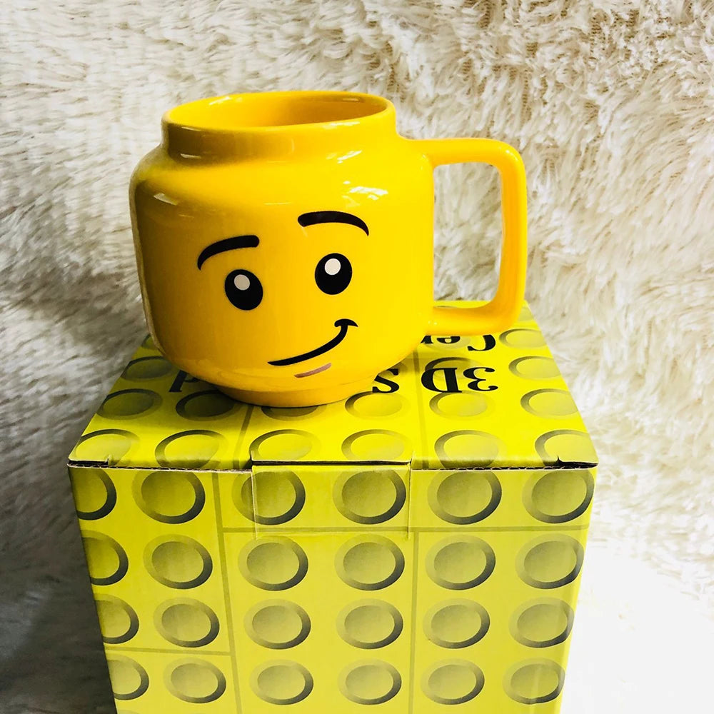 Cute Cartoon 250ML Mug Cups Ceramic Coffee Milk Tea Drinkware Impish Expression Pattern for Couple Friend Christmas Gifts Travel