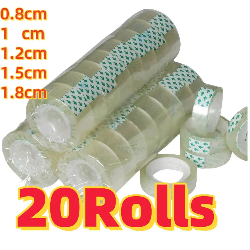 Clear Tape Multifuntion High-viscosity Adhesive Tape 20-5 Rolls Clear Tape Refill Roll for Gift Wrapping,Office, Home, School