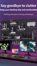 Gaming Gear Pegboard: Wall-Mounted, No-Punch, Study/Gaming Room – Figure Storage & Decor. Abundant Parts, Free Mix