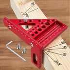 3D Multi Angle Woodworking Square With Scribing Pin 22.5-90 Degree Precision Protractor Carpenter DIY Measuring Tool Gift