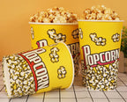 50Pcs 32/46oz Disposable Single Wall Coated Paper Popcorn Bucket Cup Food Grade Greaseproof Cinema Containers Movie Night Party