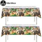 Jungle Disposable Paper Plate Napkin Cup Safari Animal Party Supplies for Baby Shower Safari Jungle Theme Birthday Decoration