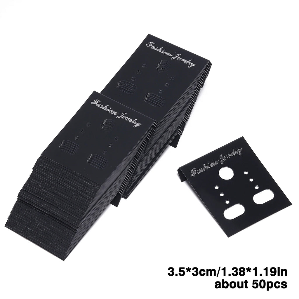 50pcs/lot 3.5x3cm Plastic Earrings Packing Cards Display Card for DIY Jewelry Earring Studs Retail Price Tag Earring Post Holder