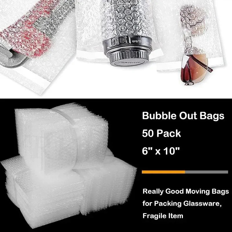 Transparent Bubble Mailers Self-sealing Plastic Shockproof Shipping Bag Self-adhesive Bubble Foam Packing Bags Cushioning Bag