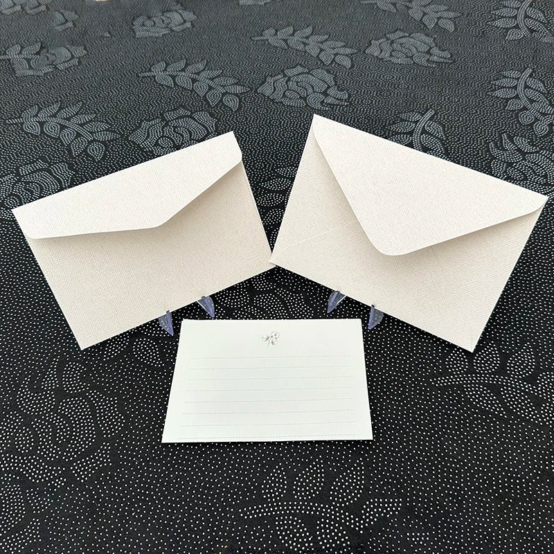 30pcs/lot Thickened Linen Texture Pattern 17.5x12.5cm White Envelope Retro for Invitations Postcards Wedding Business Letters