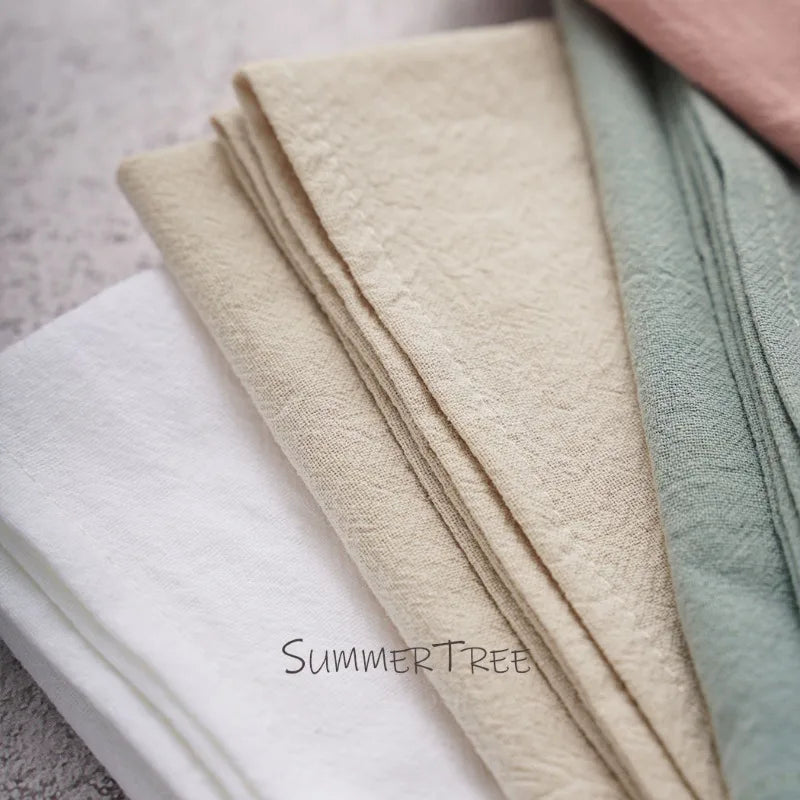 10pcs Napkins 40X40CM Plain Washed Cotton Classic Style Tea Towel Dining Place Mats Home Kitchen Dinner Wedding Settings Decor