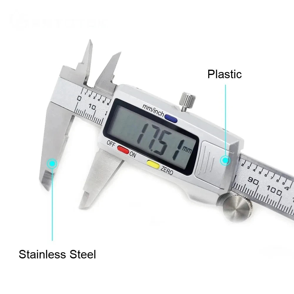 New 6 Inch 150mm Digital Vernier Caliper Micrometer Measuring Tool Depth Ruler Messschieber Paquimetro