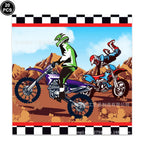 Motorcycle Dirt Biker Birthday Party Supplies Motocross Dessert Paper Plates Cups Napkins Disposable Tableware Favor For Boys