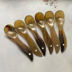 Water Buffalo Horn Spoon Exquisite Western Cuisine Spoon Kitchen Tools Creative Dessert Spoon Long Handled Spoon Horn Products