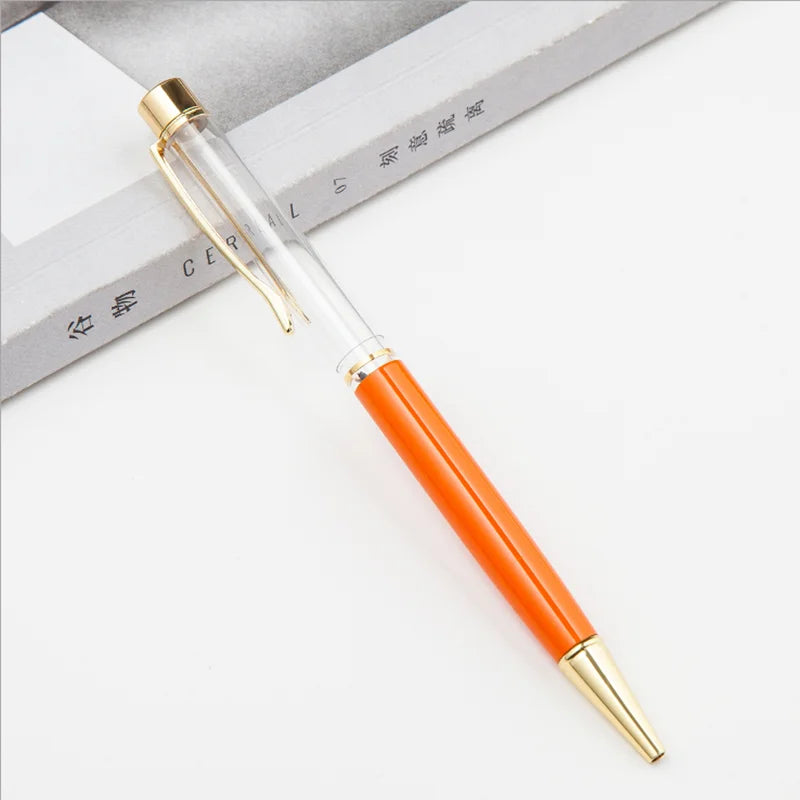 10 Pieces of Ballpoint Pens DIY Empty Pen Barrels for Handmade Quicksand Pens, Floating Flower Pens, Business Event Signature Pens, and Souvenirs