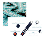 Custom Embroidery Keychains Double-sided Wholesale 50 PCS Printed Woven Logo to Customize Fabric Key Ring Tag for Bag Phone Car