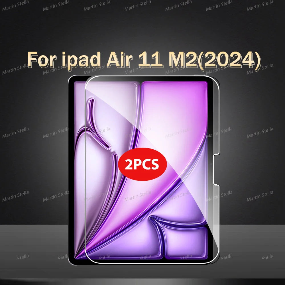 2Pcs Tempered Glass Screen Protector For ipad Pro Air 13 11 2024 M4 M2 Air 5 4 Pro 12.9 11 M3 M5 2025 2026 Film