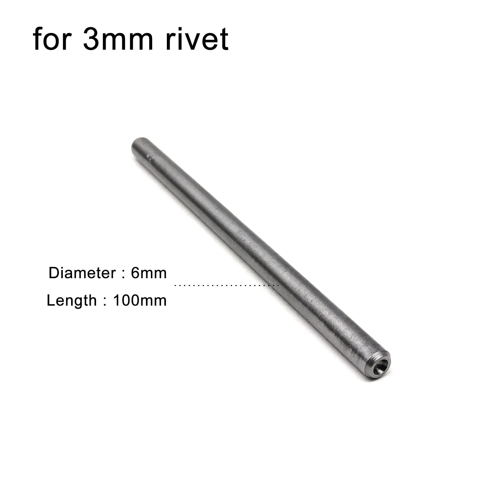3mm to 15mm Dia Rivet Punch Tool Rod for Metal Decorative Mushroom Domed Semi Ball Half Round Nailhead Spike Stud DIY 45# Steel
