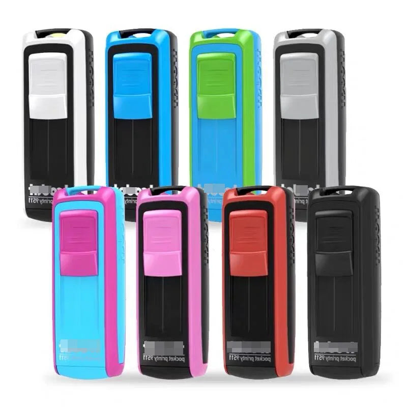Free Custom Self Inking Engraving Pocket Stamp with Your Signature Design Text, Logo, Drawing
