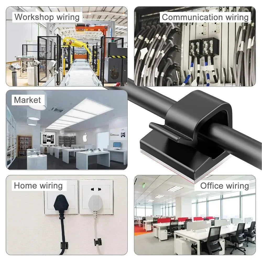 Car Cable Clamp Accessories Guiding Line Self-adhesive Line Management Clips Wiring Wire Arrangement Electrical Equipment WINDER
