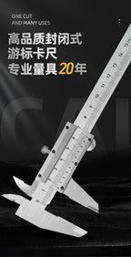 150MM Marking Vernier Caliper High Accuracy Micrometer Stainless Steel Gauge Sliding Measuring Instrument Tools Inside Outside