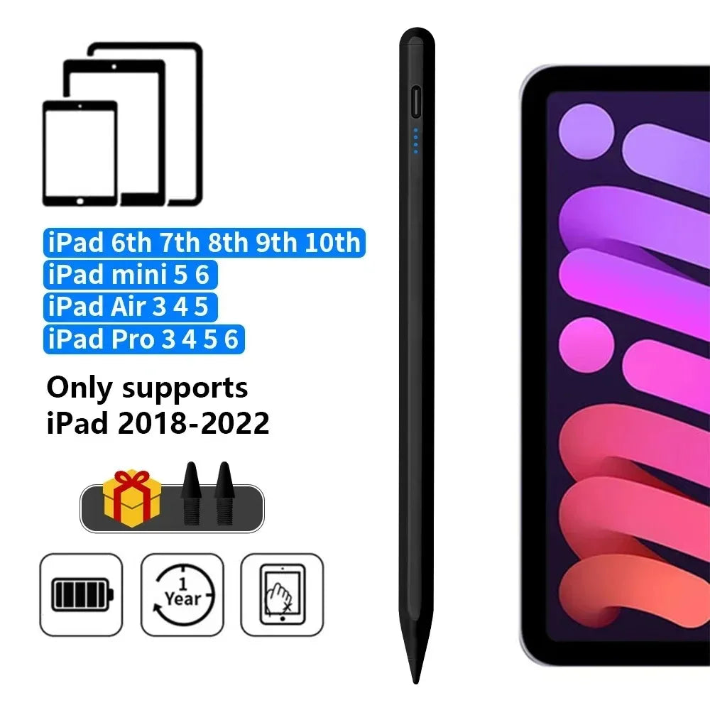 Stylus Pen for Apple Pencil LED Power Indicators Palm Rejection Touch Pencil for IPad From 2018 to 2025 Years