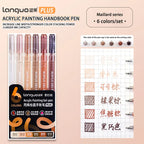 Languo 6/24/36/54/72/90 colors Acrylic Painting Handbook Pens Multi-Color Gel Pen Student Neutral Pen Writing Marker Stationery