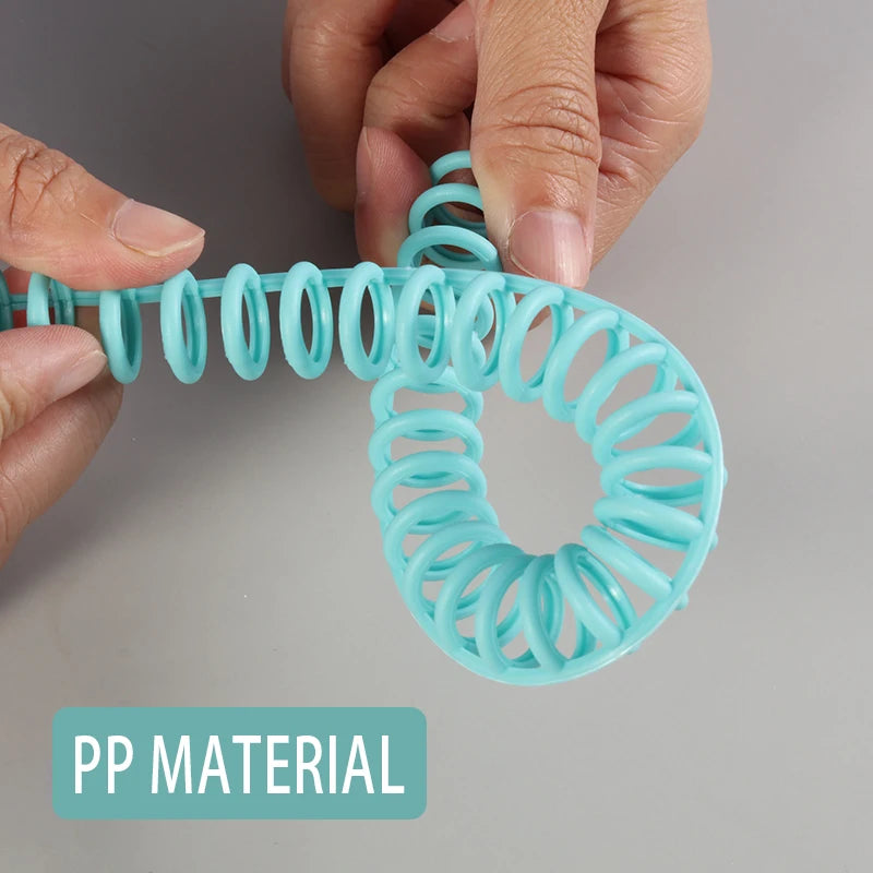 10Pcs A4/B5 Soft Plastic Loop Wire Binding Rings for Loose-Leaf Notebooks Spiral Coil Binding Strips Fastener Rings