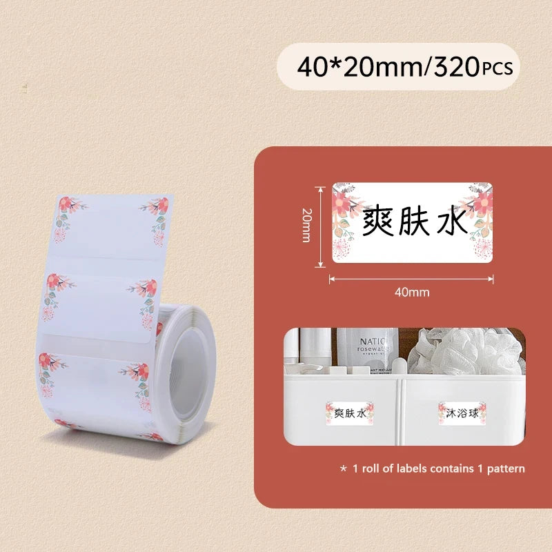 Original Niimbot B21/B3S/B1/B203 Colorful White Transparent Label Sticker  Self-adhesive Waterproof  Price Tag Thermal Paper