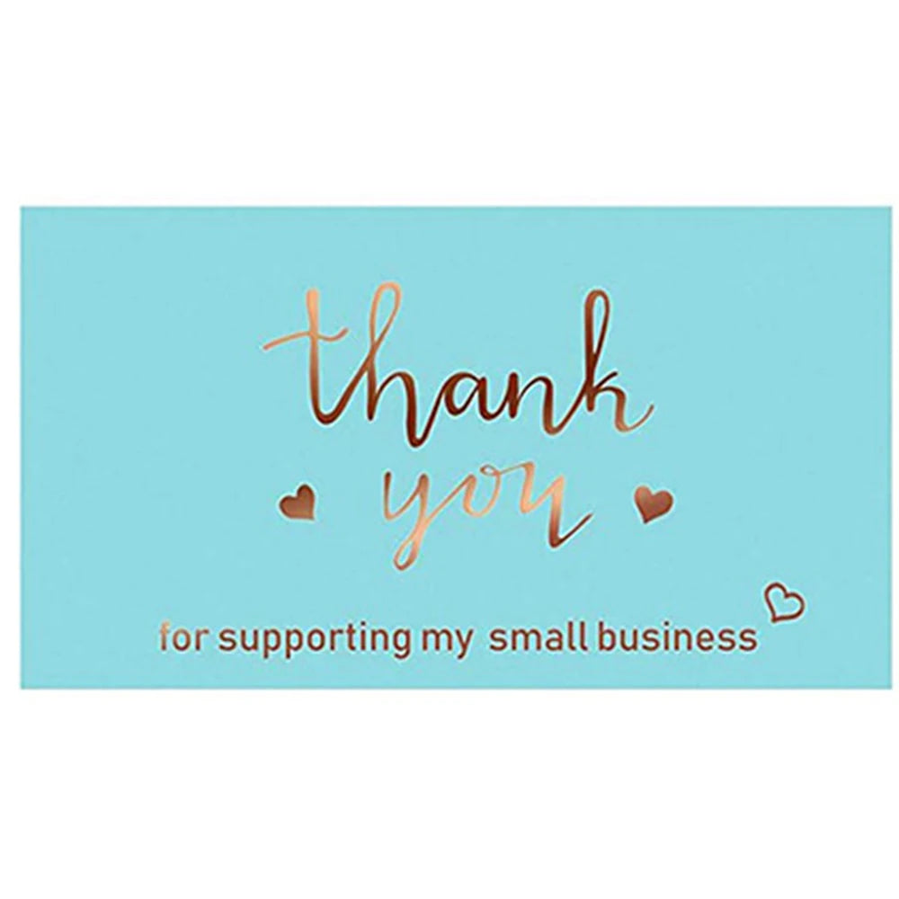 10-50pcs Thank You Cards For Small Business Colorful Laser Paper Thank You For Your Order "Beyond Grateful" Cards