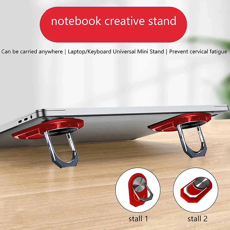 2pcs Universal Mini Laptop Stand Foldable Desktop Feet Holder For Ipad MacBook PC Computer Keyboard Cooling Pad Invisible Stands