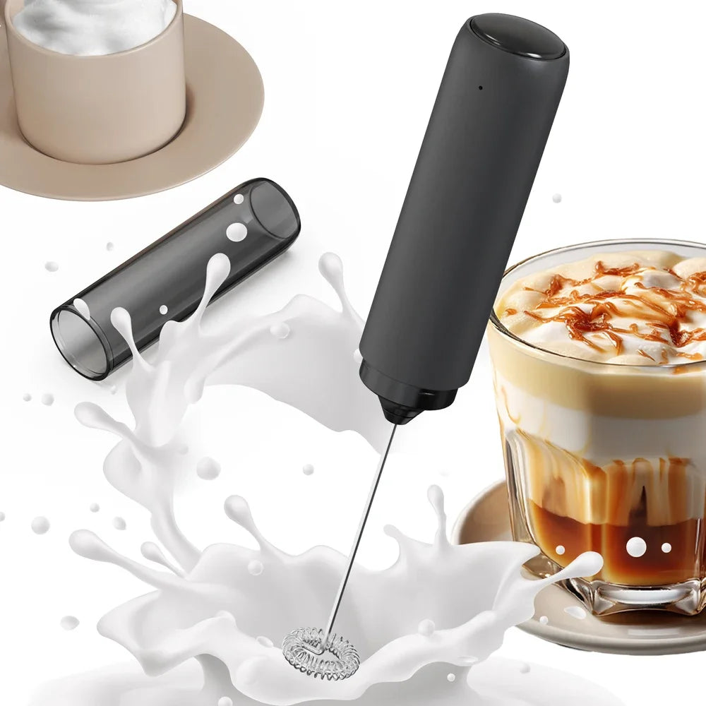 Smart Pro Electric Milk Frother USB-C Rechargeable Coffee Whisk with Silent Tech Auto Cappuccino Latte Maker for Home Baristas