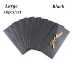 10 Pcs/set Envelope Pearlescent Paper Bow Thicken Ribbon Retro Creative Color Stationery Wedding Invited Gift High Quality