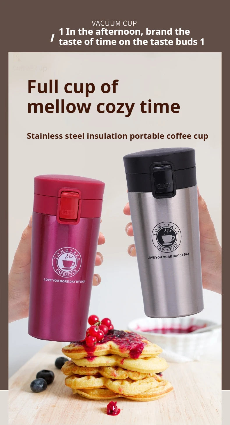 380/510ML Coffee Cup Stainless Steel Thermo Bottle Car Thermal Cup Outdoor Sports Vacuum Flask Keeps Cold and Heat Thermal Mug