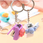 1-3sets Portable Cartoon Animal Mini Trumpet Stapler Paper Binder Stationery Staples Office Binding Tool School Kawaii Supplies