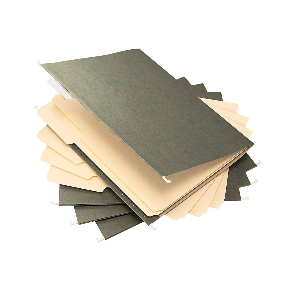 36pcs Manila File Folders With Top Tabs, Non-Pronged Letter Size, Paper, School Office, Custom Labels, Classic Brown