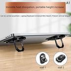 2pcs Universal Mini Laptop Stand Foldable Desktop Feet Holder For Ipad MacBook PC Computer Keyboard Cooling Pad Invisible Stands