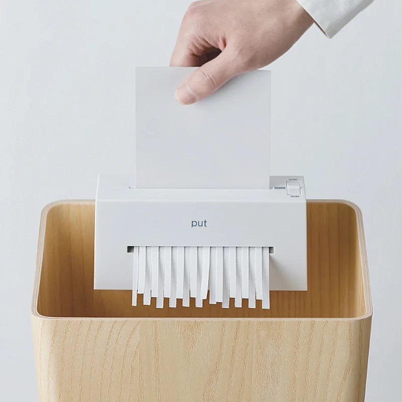 Low-Power Battery Electric Paper Shredder for Office And Household Mini Convenient Document Miniature Long Strip Shredder