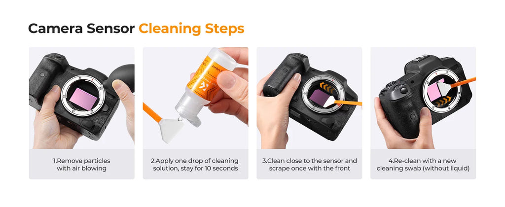 K&F CONCEPT 2pcs 20ML DSLR SLR Sensor Cleaner Liquid For Camera Lens PC Watch Phone Screen Glasses CCD/CMOS Sensor Clean Fluid