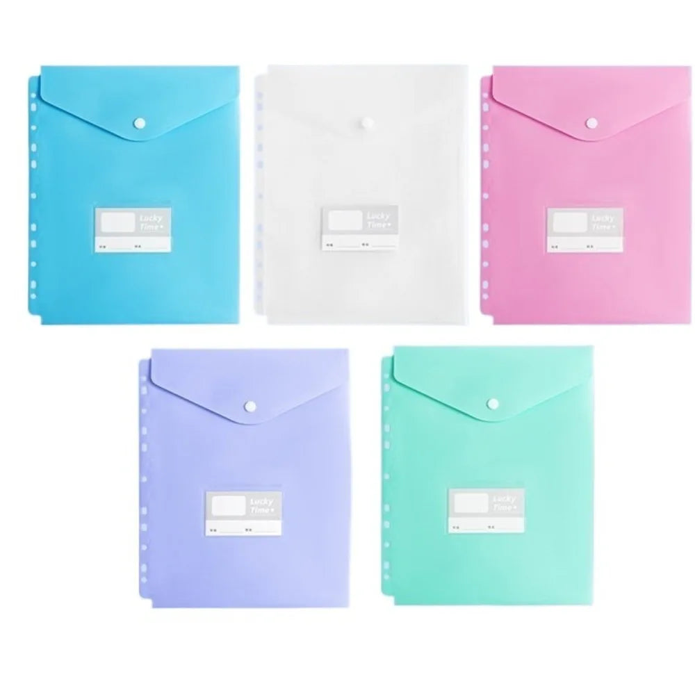 New PP A4 File Folder 3 Hole Dustproof Data Folder Waterproof Large Capacity Document Display Book Office