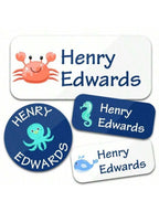 Custom Name Stickers 130 Pieces - Waterproof Personalized Adhesive Labels for Clothing