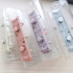 Portable Mini Handbook Glitter Notebook Pages Transparent Binder Notebook Cover Card Organizer 3 Hole Binder Clip Photo album