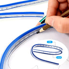 Flexible Curved Edge Ruler 1pc, Dual Scale cm/in, Ideal for Drawing, Designing and Handcraft Projects