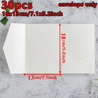 30pcs 18x13cm Green Envelopes for Wedding Invitation Small Business High-grade 250g Paper Stationery Supplies Storage Bag