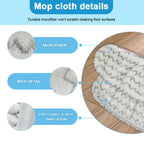 2pcs Reusable Microfiber Mop Pads for Swiffer Sweeper XL Dry Sweeping Wet Mop Cloths Replacement Sweeping Mopping Pad Refill