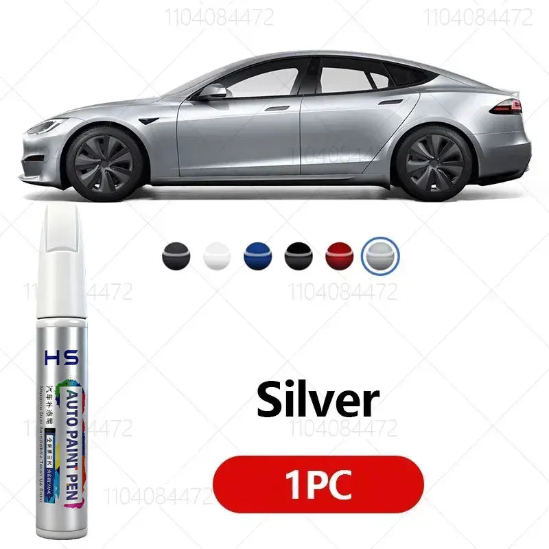 For Tesla Model 3 Y X S Scratch Removal and Wheel Hub Touch Up Pen Paint Clear Coat To Enhance Gloss Pearl White Deepsea Blue