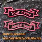 Custom Name Tags Embroidered Patches Personalized Text Badge with Iron on Backing