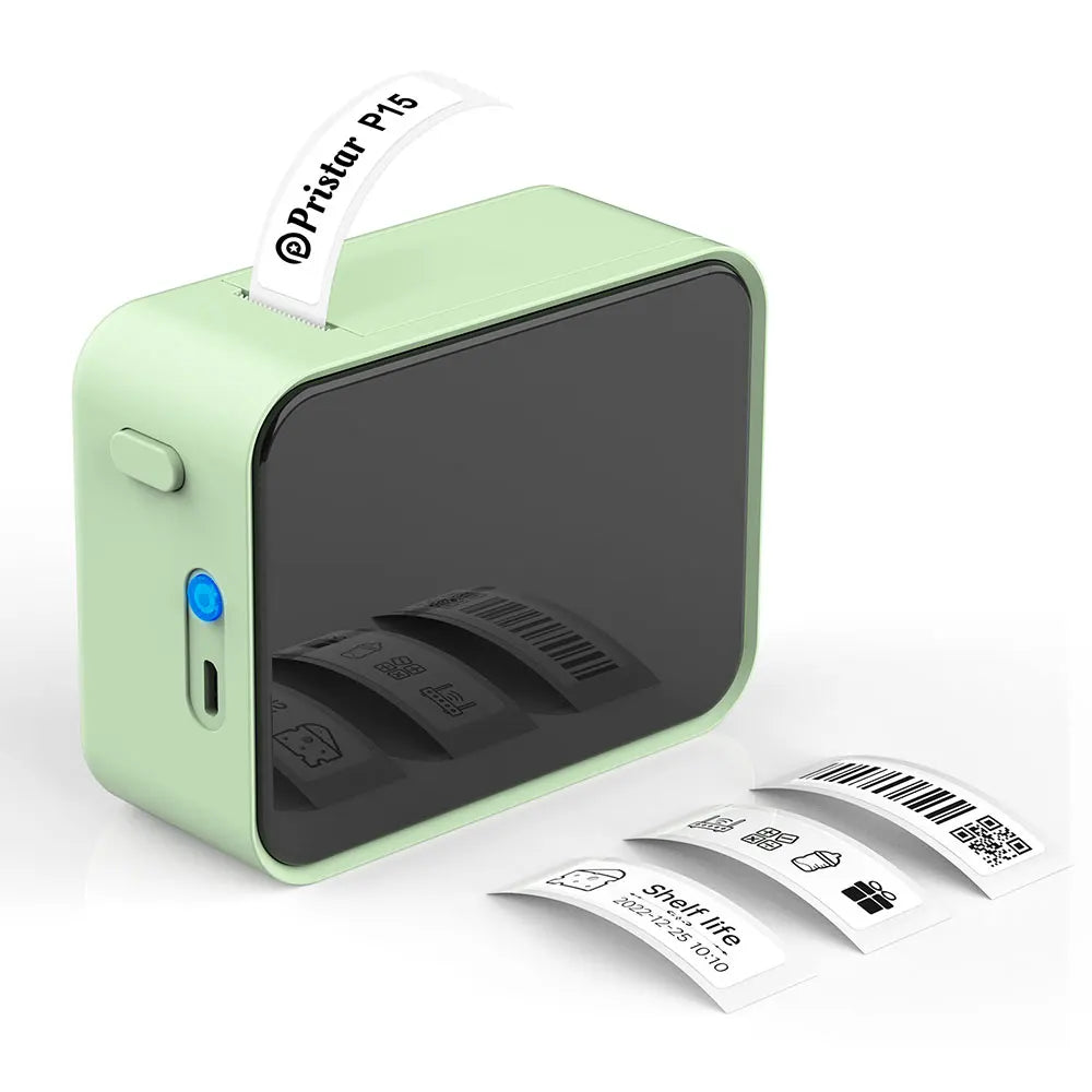 Mini Sticker Printer Marklife P15 Label Printer P15 Thermal Printer Wirelss Bluetooth Label Maker Inkless Machine or 1PK Label
