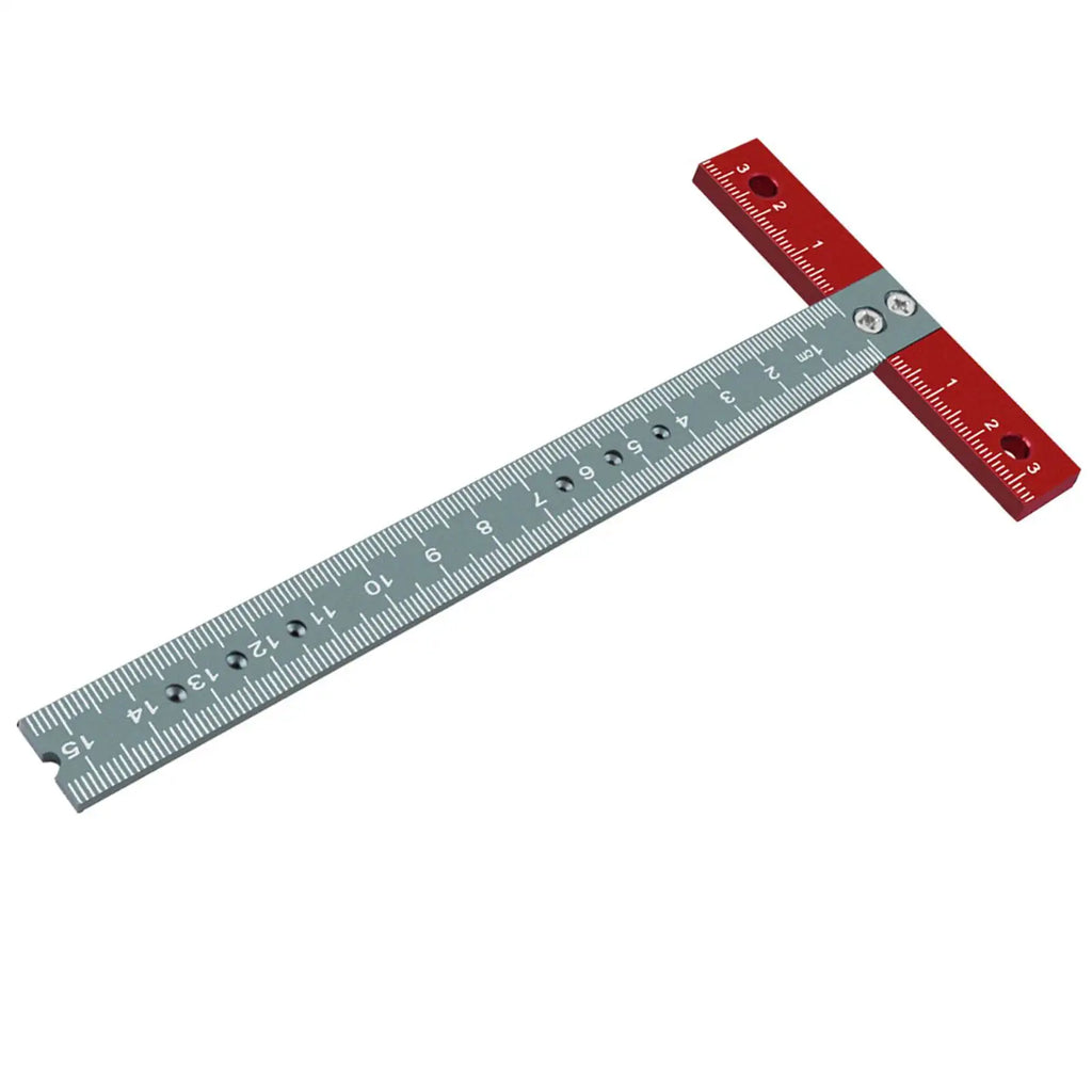 Aluminum Alloy Fusion T Square High Precision for Drafting Metal Woodworking Layout with Scale and 90 Degree Reference