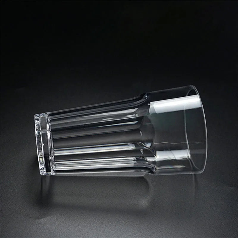 Acrylic Plastic Beer Mug PC Anti-fall Water Cup Heat-resistant Wine Glass Transparent Octagonal Cups KTV Bar Kitchen Restaurant