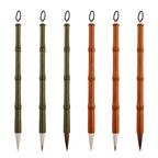 Oil Watercolor Chinese Calligraphy Brush Wood Oil Painting Art Paint Brush Wolf Hair Scriptures Writing Brush Drawing Tool