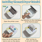 Dolewa D2 Label Maker Printer Portable Printer Thermal Paper Printer Label Sticker Paper Printer for Photo Printing